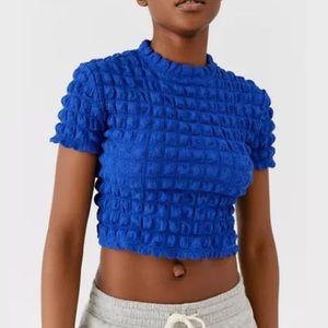 SOLD - Urban Outfitters Bubble Knit Mock Neck Crop Top,
Size M
